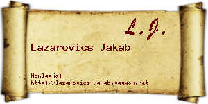 Lazarovics Jakab névjegykártya